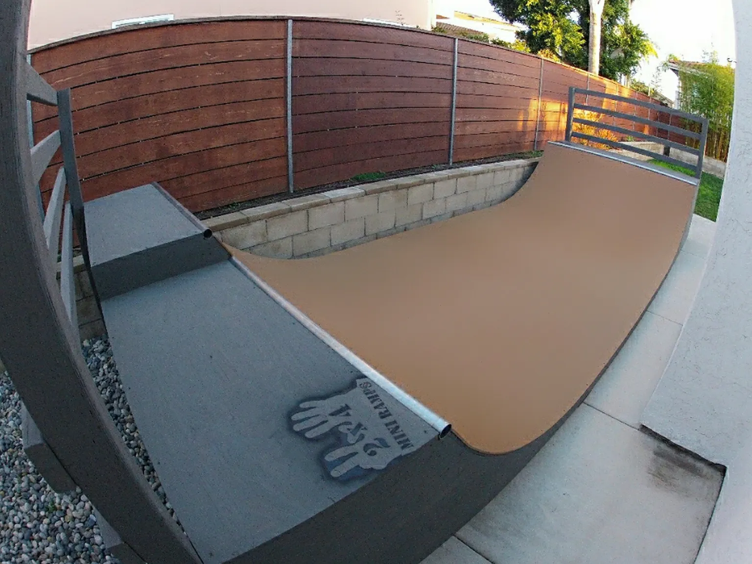 Three foot high miniramp in small side yard