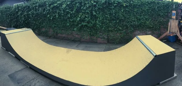 Original 2x4 miniramp in a small side yard